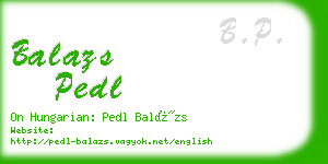 balazs pedl business card